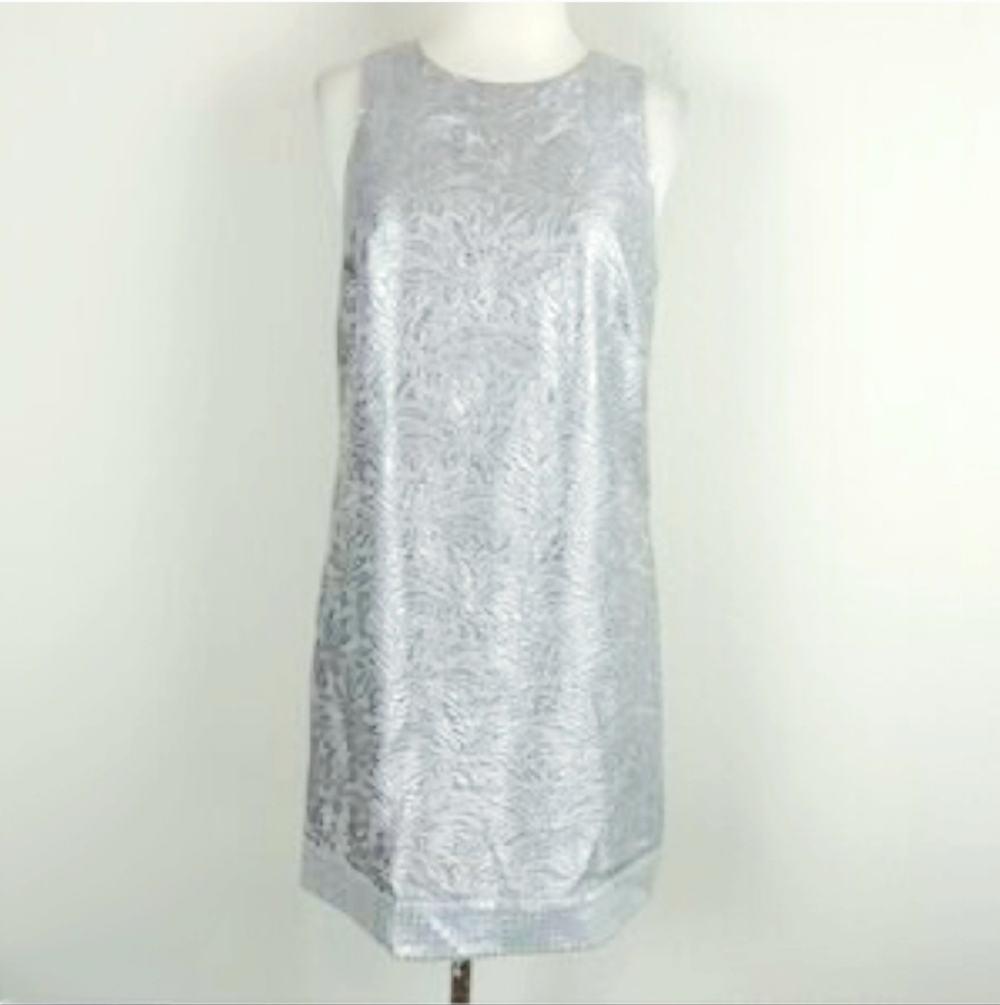 Ali Ro Silver Lame Sheath